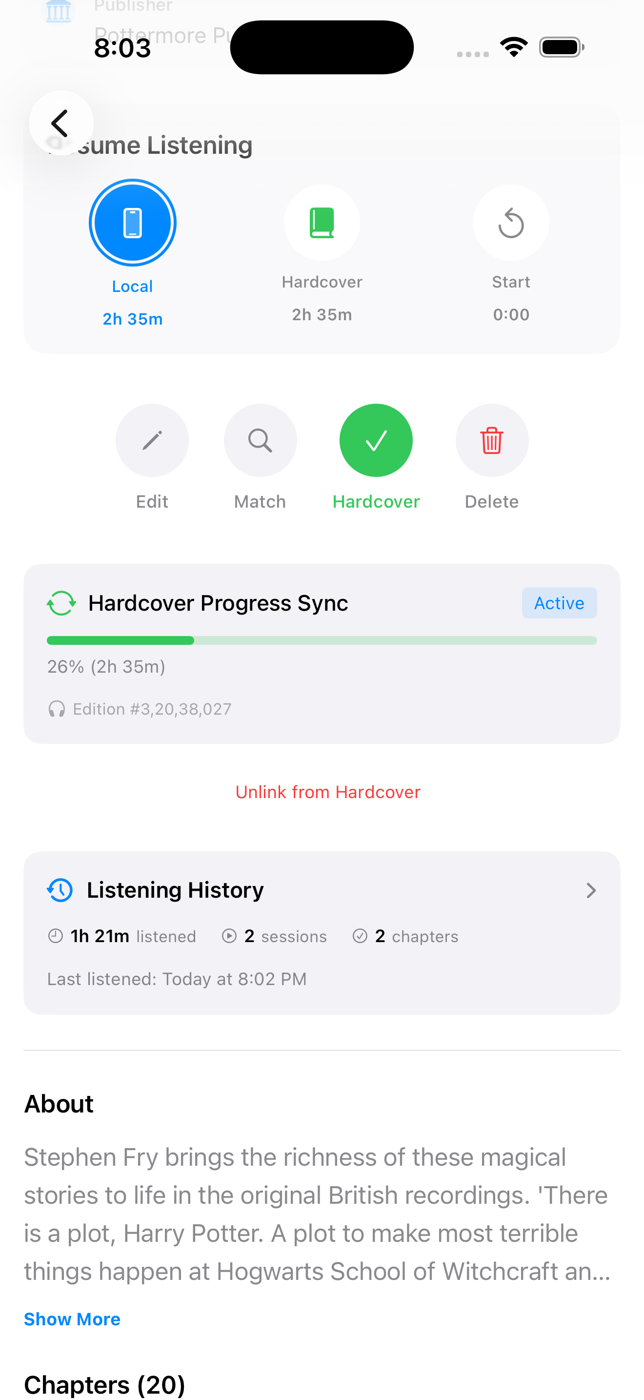 Hardcover Integration
